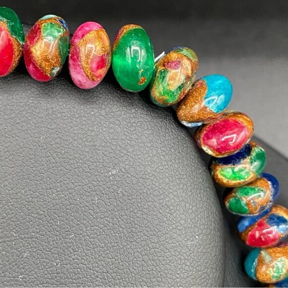 Boho Jade Quartz Stone Gemstone Necklace with Toggle Clasp - Picture 5 of 13